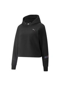 Puma Bluza Cyber Cropped 84818001. Kolor: czarny. Materiał: dresówka