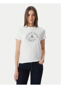 Tommy Jeans T-Shirt Heritage Logo DW0DW22816 Biały Regular Fit. Kolor: biały. Materiał: bawełna #1