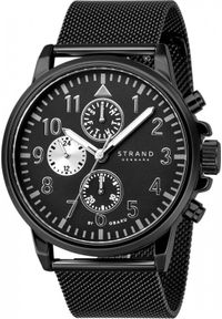 Zegarek Strand Zegarek męski Strand S714GMBBMB czarny. Kolor: czarny #1