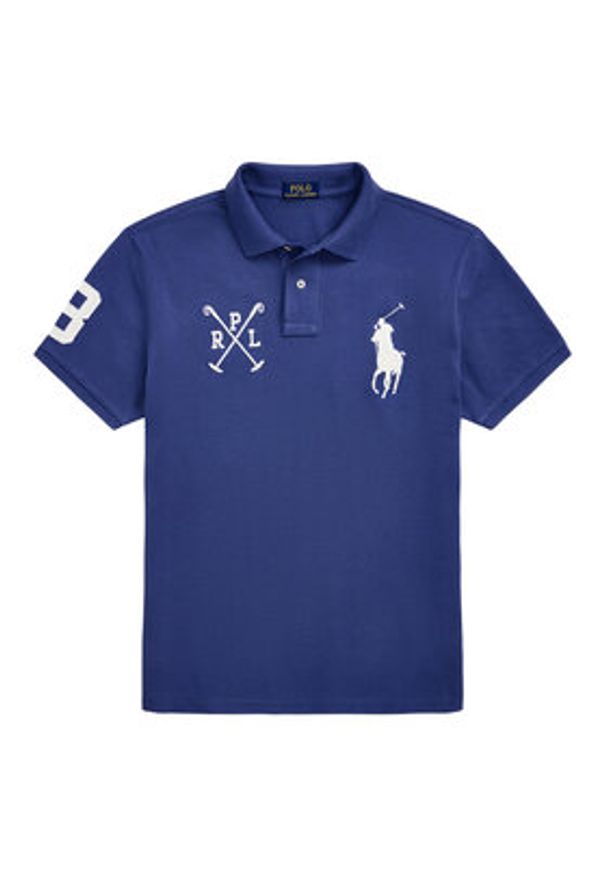 Polo Ralph Lauren Polo 710978082003 Granatowy Custom Slim Fit. Typ kołnierza: polo. Kolor: niebieski. Materiał: bawełna