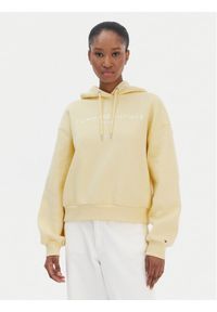 TOMMY HILFIGER - Tommy Hilfiger Bluza Corp Logo WW0WW47832 Żółty Regular Fit. Kolor: żółty. Materiał: syntetyk #1