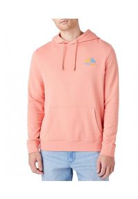 Wrangler - WRANGLER RAINBOW HOODIE MĘSKA BLUZA Z KAPTUREM LOGO SPICED CORAL W6H8HAX6Y 112146206. Typ kołnierza: kaptur