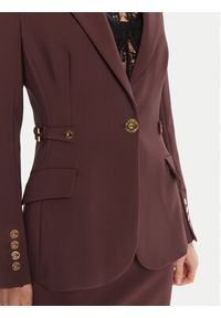 Elisabetta Franchi Marynarka GI-175-56E2 Bordowy Regular Fit. Kolor: czerwony. Materiał: syntetyk #4