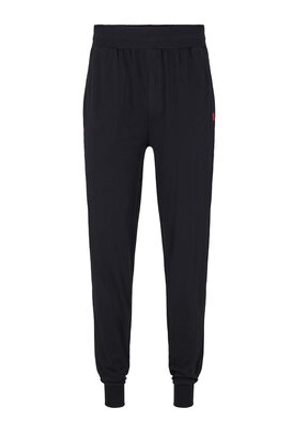 Hugo Spodnie piżamowe Labelled 50478929 Czarny Regular Fit. Kolor: czarny. Materiał: bawełna