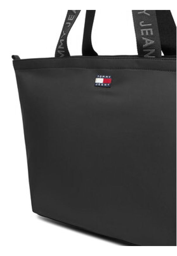 Tommy Jeans Torba Ess Daily Tote AW0AW17891 Czarny. Kolor: czarny. Materiał: materiał
