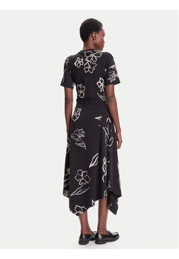 Desigual Sukienka codzienna Calma 25WWVK44 Czarny Regular Fit. Okazja: na co dzień. Kolor: czarny. Materiał: bawełna. Typ sukienki: proste. Styl: casual