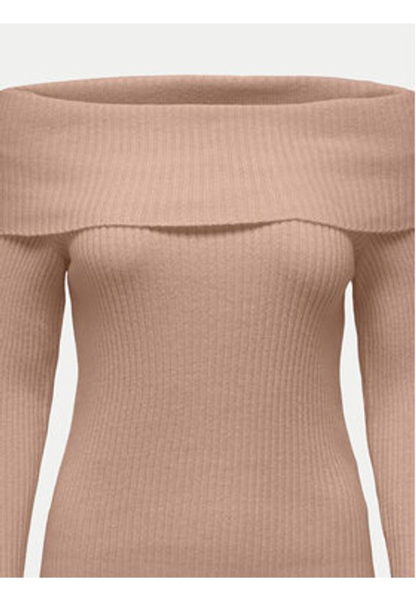 only - ONLY Sweter Katia 15311830 Beżowy Regular Fit. Kolor: beżowy. Materiał: syntetyk, wiskoza