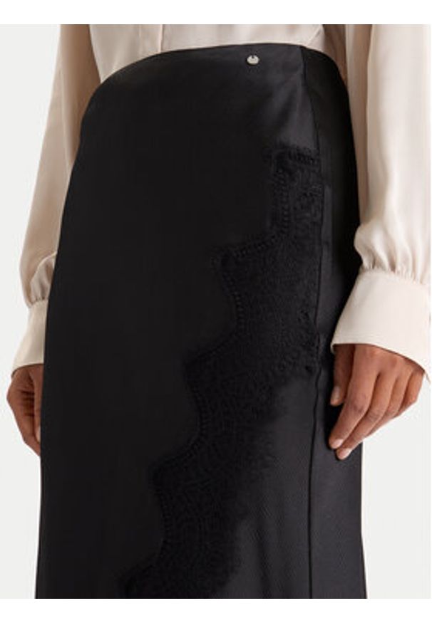 BOSS Spódnica maxi C_Vlace 50548389 Czarny Slim Fit. Kolor: czarny. Materiał: syntetyk