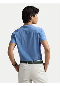Polo Ralph Lauren T-Shirt 710671438408 Niebieski Slim Fit. Typ kołnierza: polo. Kolor: niebieski. Materiał: bawełna #2