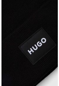 Hugo - HUGO czapka kolor czarny. Kolor: czarny. Materiał: dzianina #2