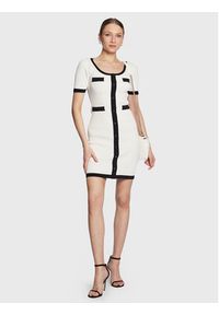 Fracomina Sukienka dzianinowa FS23SD5005K41701 Biały Slim Fit. Kolor: biały. Materiał: dzianina, syntetyk #5