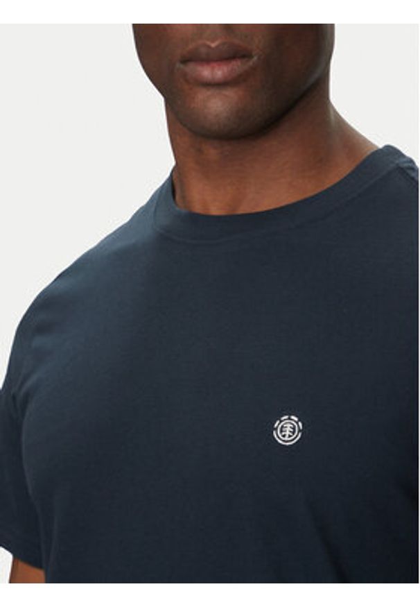 Element T-Shirt ELYKT00168 Granatowy Regular Fit. Kolor: niebieski. Materiał: bawełna