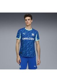 Puma - Męska autentyczna trzecia koszulka Olympique Marseille 25/26 PUMA. Kolor: niebieski. Sport: piłka nożna