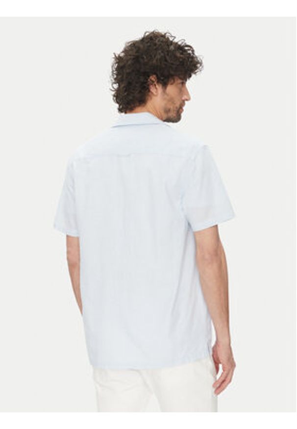 Tommy Jeans Koszula DM0DM20895 Błękitny Regular Fit. Kolor: niebieski. Materiał: len