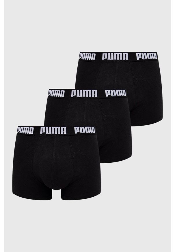 Puma - Bokserki (3-pack). Kolor: czarny