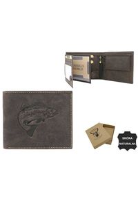 ALWAYS WILD - Duży portfel męski z nubukowej skóry naturalnej — Always Wild. Materiał: nubuk, skóra #1