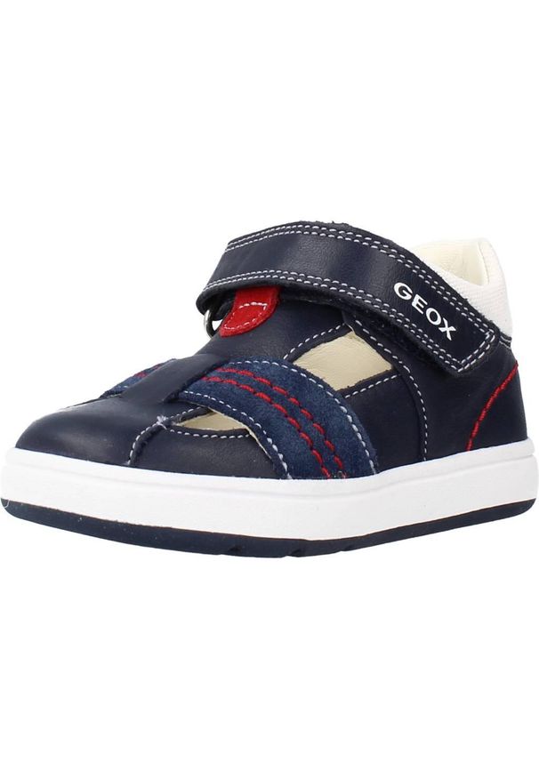 Geox - Sandały GEOX B BIGLIA BOY A Niebieski. Kolor: niebieski. Materiał: skóra. Sezon: lato