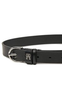 TOMMY HILFIGER - Tommy Hilfiger Pasek Damski Essential Effortless 2.5 Sv AW0AW17279 Czarny. Kolor: czarny. Materiał: skóra #3
