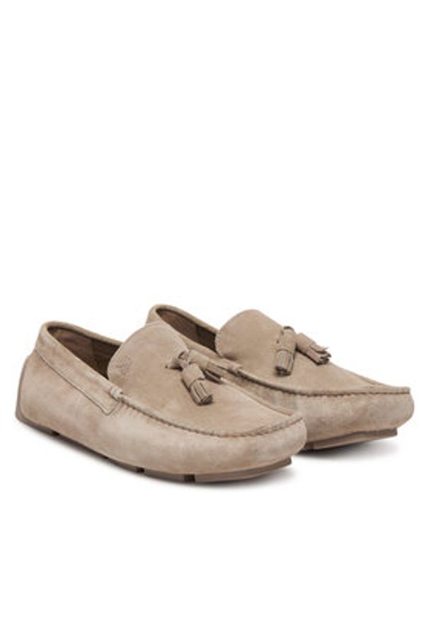 Calvin Klein Mokasyny Driver Tassels Su HM0HM02028 Beżowy. Kolor: beżowy. Materiał: zamsz, skóra