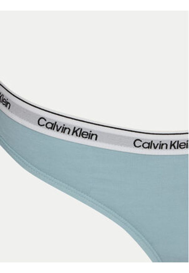 Calvin Klein Underwear Komplet 3 par stringów 000QD5209E Kolorowy. Materiał: bawełna. Wzór: kolorowy