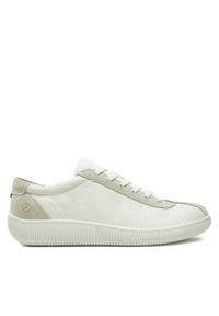 ecco - ECCO Sneakersy Soft Zero M 53775452292 Biały. Kolor: biały. Materiał: skóra