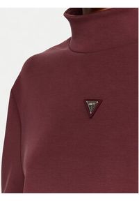 Guess Bluza Olympe V4YQ05 KCAY2 Bordowy Regular Fit. Kolor: czerwony. Materiał: syntetyk #4