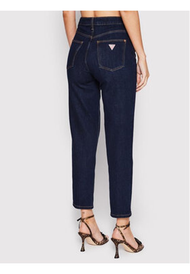 Guess Jeansy W2YA21 D4NH4 Granatowy Tapered Leg. Kolor: niebieski