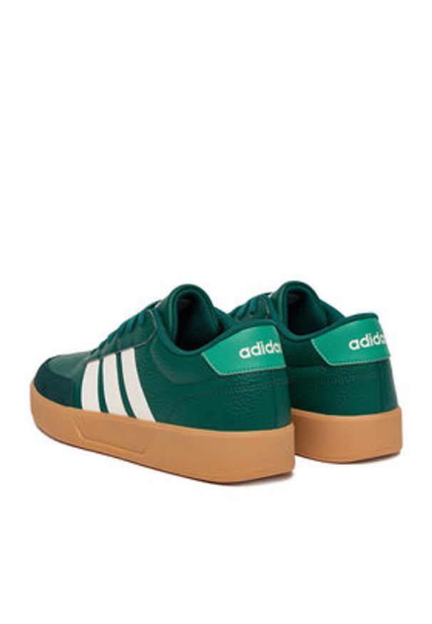 Adidas - adidas Sneakersy BREAKNET 3.0 JR3554 Zielony. Kolor: zielony. Materiał: materiał