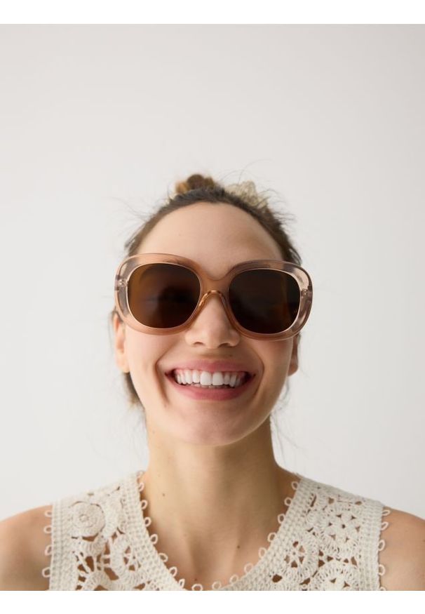 Reserved - Okulary przeciwsłoneczne - miedziany. Kolor: brązowy