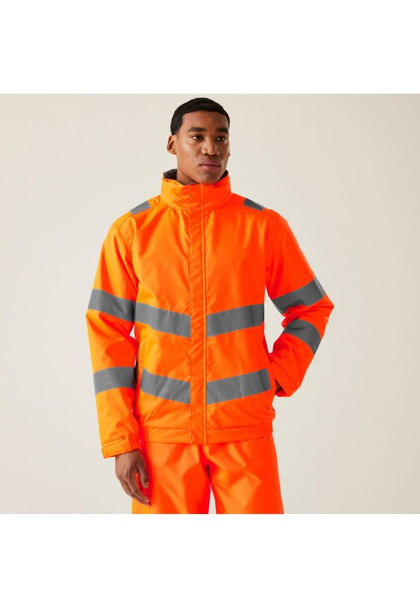 Regatta - Kurtka robocza męska Hi-s Pro Contract Dover. Kolor: niebieski. Sport: turystyka piesza