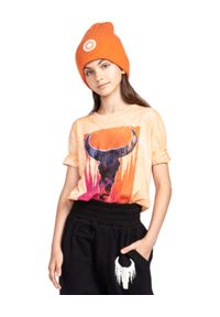 ROBERT KUPISZ - Pomarańczowy t-shirt Kids Crazy Bull. Kolor: pomarańczowy. Materiał: bawełna. Wzór: kolorowy, nadruk #1