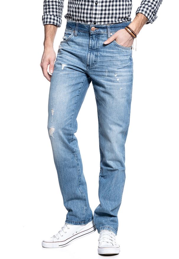 Wrangler - WRANGLER SPODNIE MĘSKIE GREENSBORO CENTER CREASE W15QY1306 112127139