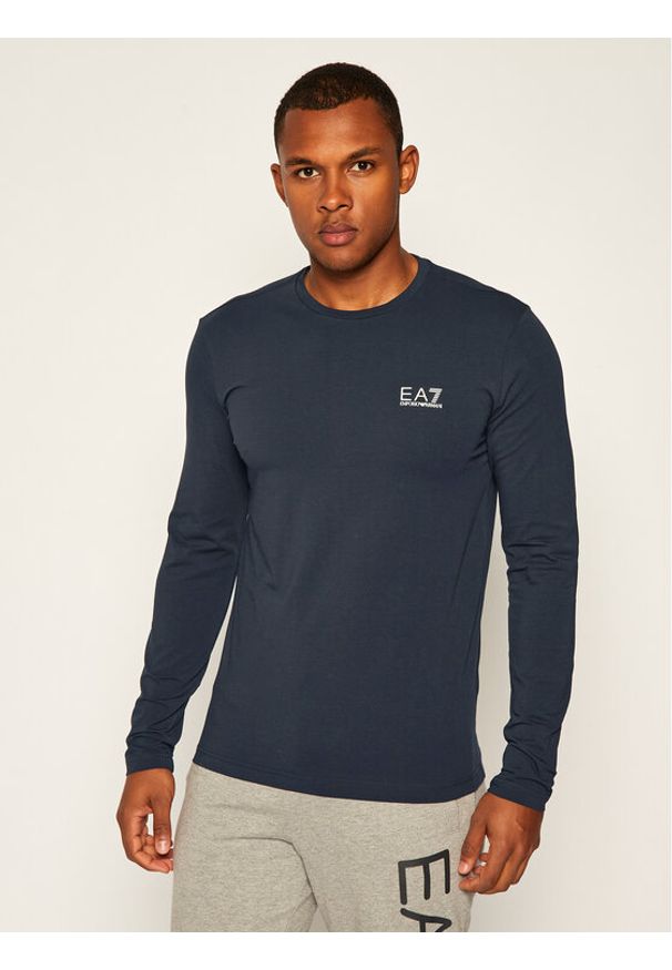 EA7 Emporio Armani Longsleeve 8NPT55 PJM5Z 0578 Granatowy Regular Fit. Kolor: niebieski. Materiał: bawełna. Długość rękawa: długi rękaw