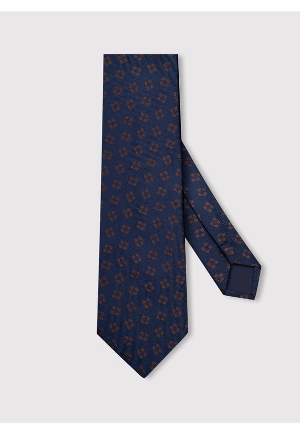 Pako Lorente - PAKO LORENTE - Granatowy krawat męski w drobny wzór. Kolor: niebieski. Materiał: poliester