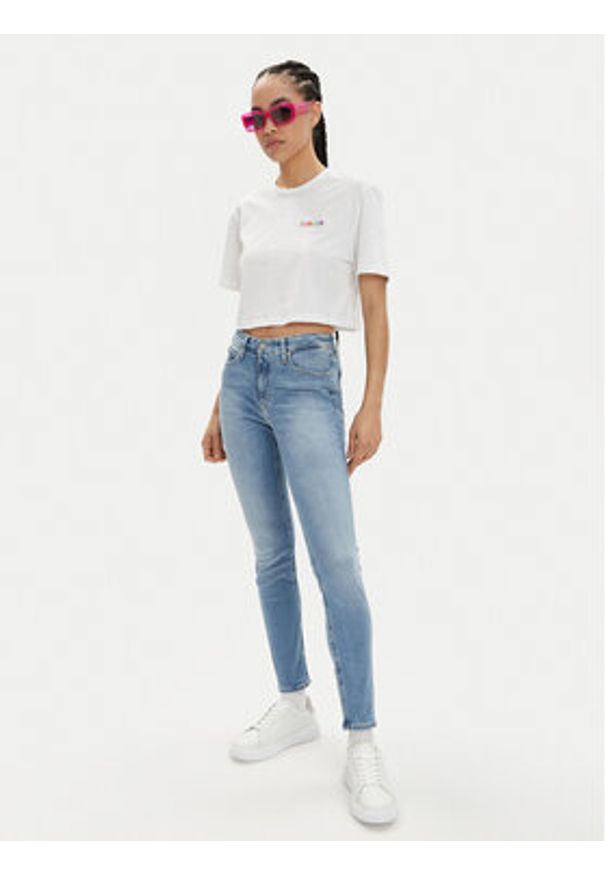 Calvin Klein Jeans Jeansy J20J221580 Niebieski Skinny Fit. Kolor: niebieski