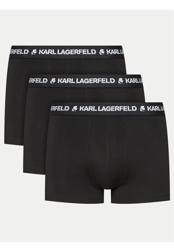 Karl Lagerfeld - KARL LAGERFELD Komplet 3 par bokserek 240M2110 Czarny. Kolor: czarny. Materiał: bawełna