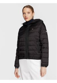 Tommy Jeans Kurtka przejściowa Quilted Tape DW0DW15168 Czarny Regular Fit. Kolor: czarny. Materiał: syntetyk