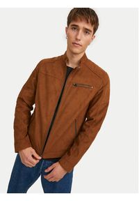 Jack & Jones - Jack&Jones Kurtka z imitacji skóry Rocky 12147218 Brązowy Regular Fit. Kolor: brązowy. Materiał: skóra #7