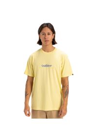Quiksilver - Koszulka z krótkim rękawem dla Mężczyzn FINELINE Żółty. Kolor: żółty. Materiał: materiał, bawełna. Długość rękawa: krótki rękaw. Długość: krótkie