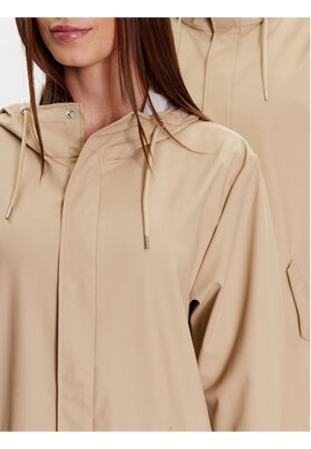 Rains Kurtka przeciwdeszczowa 18140 Beżowy Casual Fit. Okazja: na co dzień. Kolor: beżowy. Materiał: syntetyk. Styl: casual
