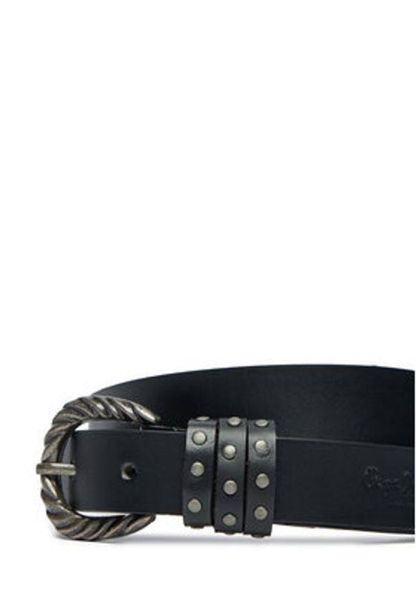 Pepe Jeans Pasek Damski PL020856 Czarny. Kolor: czarny. Materiał: skóra