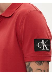 Calvin Klein Jeans Polo J30J323394 Czerwony Regular Fit. Typ kołnierza: polo. Kolor: czerwony. Materiał: bawełna #3