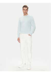 Calvin Klein Sweter LV040BM343 Niebieski Regular Fit. Kolor: niebieski. Materiał: bawełna #3