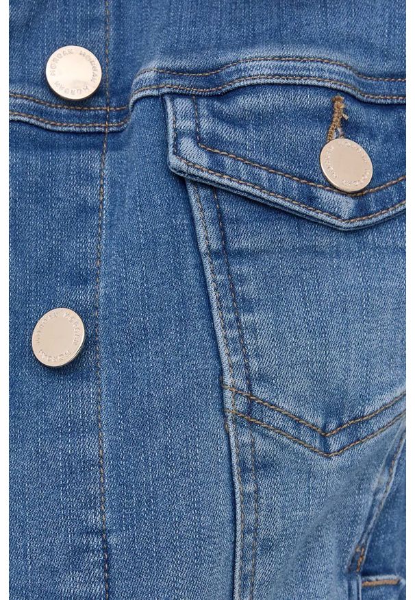 Morgan kurtka jeansowa damska przejściowa. Kolor: niebieski. Materiał: jeans