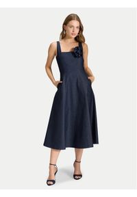 Swing Sukienka koktajlowa 5AK13800 Granatowy Regular Fit. Kolor: niebieski. Materiał: bawełna, syntetyk. Styl: wizytowy #1