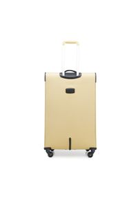 Wittchen - Duża walizka miękka z błyszczącym suwakiem z przodu beżowa. Kolor: beżowy. Materiał: poliester. Styl: elegancki, wakacyjny #6
