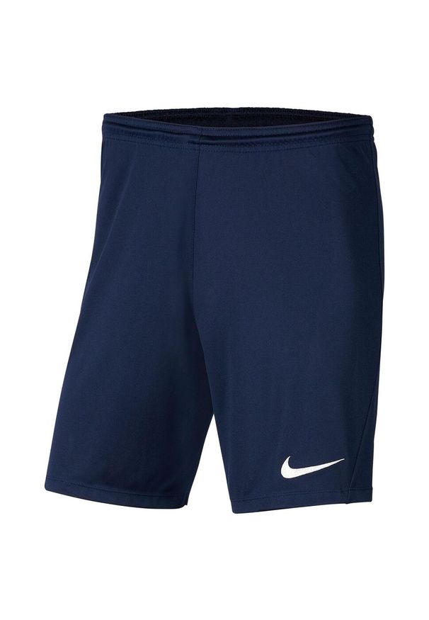 Nike - Spodenki sportowe męskie Park III Shorts. Kolor: niebieski, czarny. Materiał: poliester