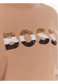 BOSS - Boss Bluza Ecomy 50485251 Brązowy Oversize. Kolor: brązowy. Materiał: bawełna #3