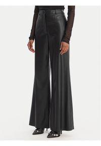 Hugo - HUGO Spodnie z imitacji skóry Hasmina-1 50552964 Czarny Wide Leg. Kolor: czarny. Materiał: skóra #1