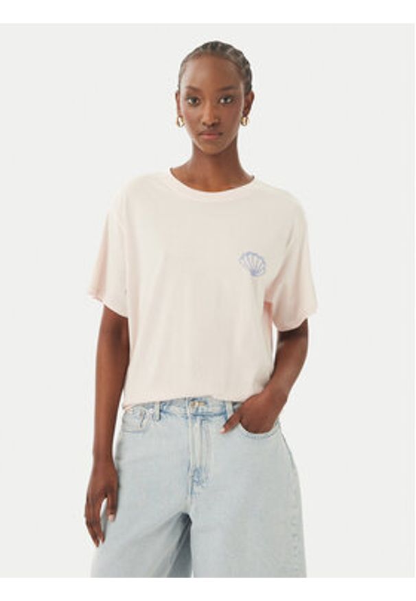 only - ONLY T-Shirt Celine 15374989 Różowy jasny Regular Fit. Kolor: różowy. Materiał: bawełna